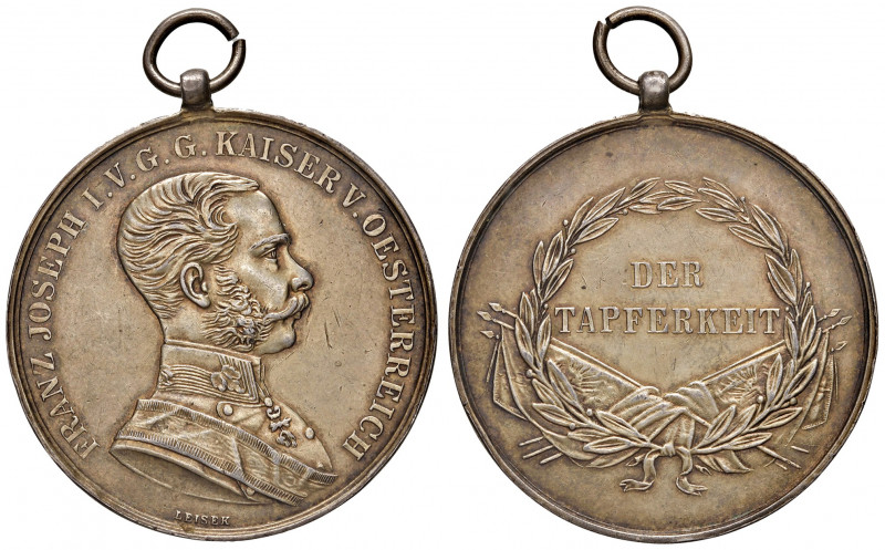 AUSTRIA. Francesco Giuseppe I (1848-1916). Medaglia Al Valore. Opus: Leiser. AG ...