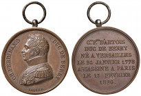 FRANCIA. Carlo Ferdinando di Borbone. Duca di Berry (1778-1820). Medaglia 1820. Opus: Caquè. Pel la morte del Duca di Berry. BR (g 8,08 - Ø 24,20). 
...