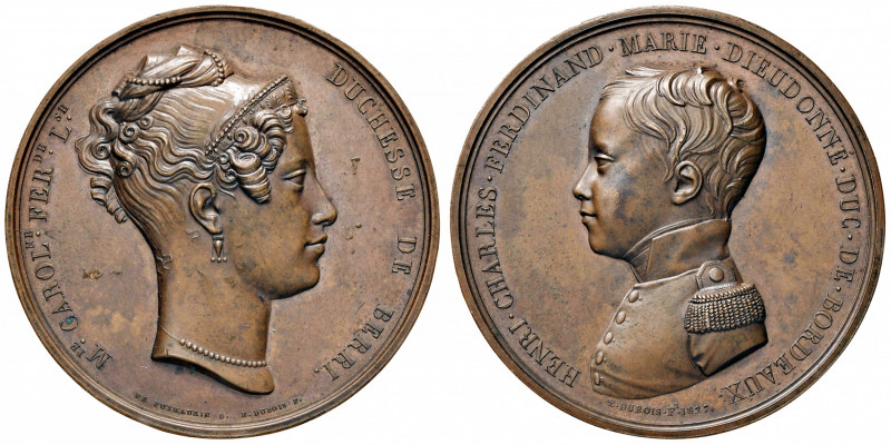 FRANCIA. Maria Carolina di Borbone (1798-1870). Medaglia 1827. Opus: De Puymauri...