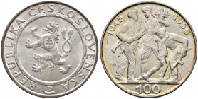 CECOSLOVACCHIA. Repubblica. 100 Corone 1955. AG (g 23,95). KM 45.
qFDC