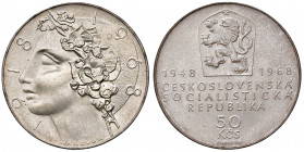 CECOSLOVACCHIA. Repubblica. 50 Corone 1968. AG (g 20,10). KM 65.
FDC