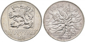 CECOSLOVACCHIA. Repubblica. 25 Corone 1969. AG (g 15,85). KM 67.
FDC