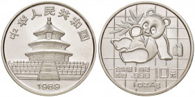 CINA. Repubblica Popolare Cinese (dal 1949). 10 Yuan 1989. AG (g 31,33). KM A221. 
FDC