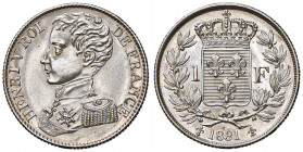 FRANCIA. Henry V pretendente al trono. 1 franco 1831. AG (g 5,05). Gad. 451. KM X-28.1. Raro.
qFDC