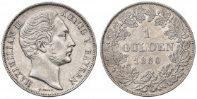 GERMANIA. Bayern. Maximilian II (1848-1864). 1 gulden 1860. AG (g 10,54). AKS 151.
qSPL/SPL