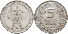 GERMANIA. Repubblica di Weimar ( 1918-1933). 5 reichsmark 1925 A (Berlino). AG (g 24,94). KM 47.
qSPL/SPL