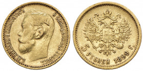 RUSSIA. Nicola II (1894-1917). 5 Rubli 1899. AU. (g 4,28). KM Y 62.
BB/BB+