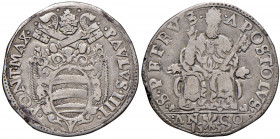 ANCONA. Paolo IV (1555-1559). Testone 1557. AG (g 9,21). Munt. 26.
qBB