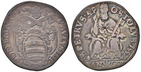 ANCONA. Paolo IV (1555-1559). Testone 1557. AG (g 9,13). Munt. 28.
qBB