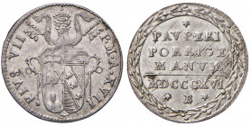 BOLOGNA. Pio VII (1800-1823). Grosso 1816 An. XVII. AG (g 1,30). Gig. 47.
SPL