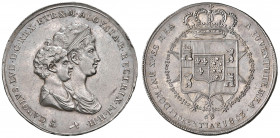 FIRENZE. Carlo Ludovico di Borbone (1803-1807). 1/2 Dena 1803. AG (g 19,62). Gig. 15. R. Bell'esemplare per la tipologia.
qFDC