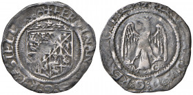 MESSINA. Ferdinando il Cattolico (1479-1516). Tarì sigle M-C al R/. AG (g 3,44). MIR 244/2.
qBB