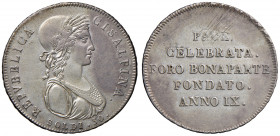 MILANO. Repubblica Cisalpina (1800-1802). 30 Soldi An XI. AG (g 7,31). Gig. 2. Graffi al R/.
BB+