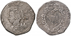 NAPOLI. Filippo III di Spagna (1598-1621). 1/2 Ducato 16??. AG (g 14,62). Data non leggibile.
BB