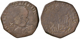 NAPOLI. Filippo IV di Spagna (1621-1665). Grano 1637. CU (g 10,04). Magliocca 74. RRR
MB