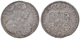 NAPOLI. Carlo II di Spagna (1674-1700). 20 Grana 1689. AG (g 5,01). Magliocca 21. R 
BB
