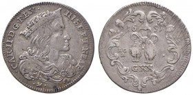 NAPOLI. Carlo II di Spagna (1674-1700). 20 Grana 1693. AG (g 4,33). Magliocca 24. NC 
BB