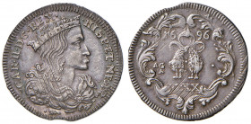 NAPOLI. Carlo II di Spagna (1674-1700). 20 Grana 1696. AG (g 4,38). Magliocca 27. 
SPL