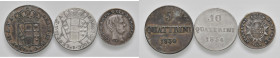 FIRENZE. Leopoldo II di Lorena (1824-1859). Lotto di tre monete. 1/2 Paolo 1857. AG. 10 Quattrini 1854. MI. 5 Quattrini 1830. MI. Gig.62; 66; 72. Medi...