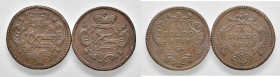 GORIZIA. Maria Teresa (1740-1780). Lotto di 2 monete. 1 Soldo 1767 e 1769. CU. Da BB a BB+
BB/BB+