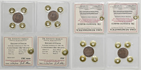 REGNO D'ITALIA. Vittorio Emanuele II (1861-1978). Lotto di 2 monete: 1 Centesimo 1861 M. e 1867 M. CU. Gig. 112; 115. Entrambe periziate Marco Esposit...