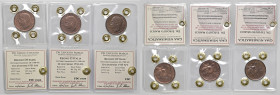 REGNO D'ITALIA. Vittorio Emanuele III (1900-1943). Lotto di 3 monete: 10 Centesimi 1931 (FDC rosso), 1933 (FDC rosso), 1935 (FDC). CU. Gig. 240, 242, ...