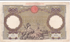 REGNO D'ITALIA. Banca d'Italia. 100 lire ROMA GUERRIERA (FASCIO) ROMA. 19-08-1941. Gig. BI-19/29.
BB