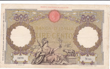 REGNO D'ITALIA. Banca d'Italia. 100 lire ROMA GUERRIERA (FASCIO) ROMA. 24-01-1942. Gig. BI-19/30.
BB
