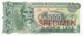 ALBANIA. 1000 leke 1992 SPECIMEN. World Paper Money P-54s
FDS