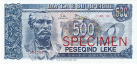 ALBANIA. 500 leke 1992 SPECIMEN. World Paper Money P-53s
FDS