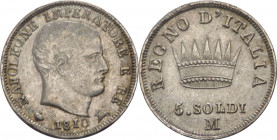 Milano - Napoleone I Re d'Italia (1805-1814) - 5 Soldi 1810 - Ag - Gig. 189

SPL

SPEDIZIONE SOLO IN ITALIA - SHIPPING ONLY IN ITALY