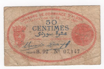 Algeria - camera di commercio di Algeri - 50 centimes - N° serie: 07,147 - 1921 - JP.137.19 

MB 

SPEDIZIONE SOLO IN ITALIA - SHIPPING ONLY IN IT...