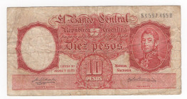 Argentina - Repubblica federale (dal 1861) - 10 pesos - N°serie: 83.597.485 D - 1942-1954 - P# 265

BB 

SPEDIZIONE SOLO IN ITALIA - SHIPPING ONLY...