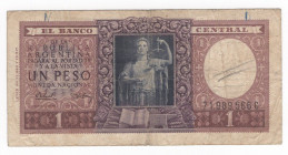 Argentina - Repubblica federale (dal 1861) - 1 peso - N°serie: 71,989, 566 C - 1956-1957- P# 263

MB 

SPEDIZIONE IN TUTTO IL MONDO - WORLDWIDE SH...