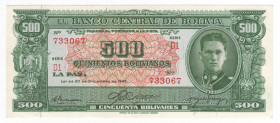 Bolivia - Repubblica (1825-2009) - 500 bolivianos - N°serie: D1 733067 - 1945 - Thomas de la Rue & Company - P# 148

FDS

SPEDIZIONE SOLO IN ITALI...