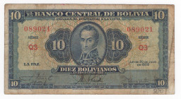 Bolivia - Repubblica (1825-2009) - 10 bolivianos - N°serie: Q3 089021 - 1928 - Waterlow & Sons - P# 130

BB 

SPEDIZIONE SOLO IN ITALIA - SHIPPING...