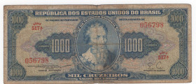 Repubblica degli Stati Uniti del Brasile (1889-1967) - 1000 cruzeiros - N° serie: 013081 - 1953-1959 - American BankNote Company - # 156

qMB

SPE...