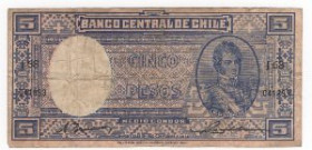 Cile - repubblica (dal 1818) - 5 pesos - N° serie: J68041893 - 1932-1942 - Talleres de Especies Valoradas - P# 91

mMB

SPEDIZIONE SOLO IN ITALIA ...