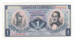 Colombia - repubblica (dal 1886) - 1 peso oro - N° serie: 67486855 - 1970 - P# 404

FDS

SPEDIZIONE IN TUTTO IL MONDO - WORLDWIDE SHIPPING