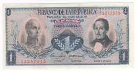 Colombia - repubblica (dal 1886) - 1 peso oro - N° serie: 15217515 - 1963 - P# 405

FDS

SPEDIZIONE IN TUTTO IL MONDO - WORLDWIDE SHIPPING