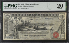 Fr. 224. 1896 $1 Silver Certificate. PMG Very Fine 20.

Tillman - $Morgan signature combination. Plate A. An attractive Very Fine example of this Hi...
