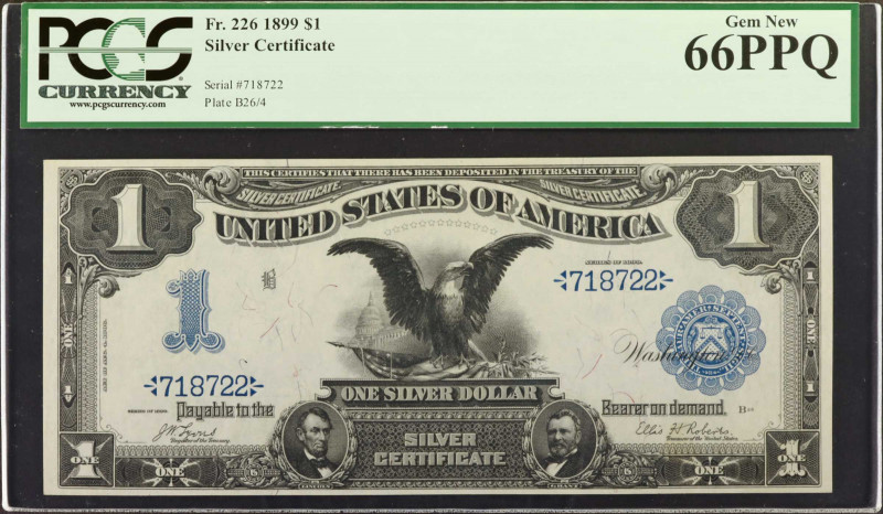 Fr. 226. 1899 $1 Silver Certificate. PCGS Currency Gem New 66 PPQ.

Lyons-Robe...