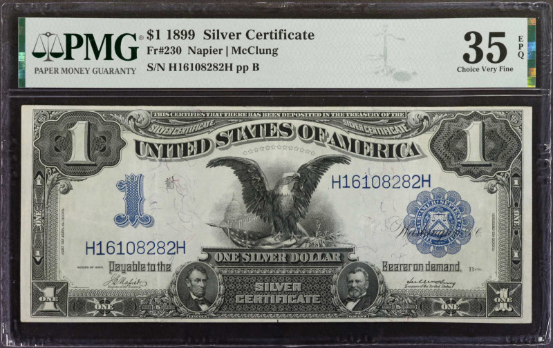 Fr. 230. 1899 $1 Silver Certificate. PMG Choice Very Fine 35 EPQ.

Attractive ...