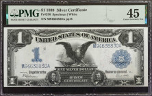 Fr. 236. 1899 $1 Silver Certificate. PMG Choice Extremely Fine 45.

Bright paper and vibrant security threading are readily noticed through the thir...