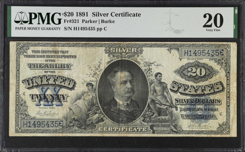 Fr. 321. 1891 $20 Silver Certificate. PMG Very Fine 20.

Parker - $Burke signa...