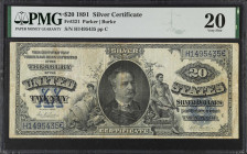 Fr. 321. 1891 $20 Silver Certificate. PMG Very Fine 20.

Parker - $Burke signature combination. An always difficult design type to acquire in any gr...