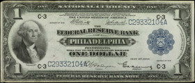 Fr. 716. 1918 $1 Federal Reserve Bank Note. Philadelphia. Very Fine.

Edge and corner wear are noticed.

Estimate: $100.00 - $150.00