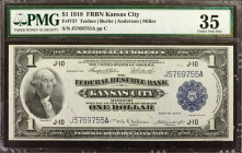 Fr. 737. 1918 $1 Federal Reserve Bank Note. Kansas City. PMG Choice Very Fine 35.

A mid-grade example of this Kansas City Ace.

Estimate: $150.00...