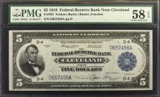 Fr. 785. 1918 $5 Federal Reserve Bank Note. Cleveland. PMG Choice About Uncirculated 58 EPQ.

Strong appeal is found on this Choice About Uncirculat...