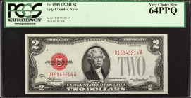 Fr. 1505. 1928D $2 Legal Tender Note. PCGS Currency Very Choice New 64 PPQ.

Nearly Gem.

Estimate: $60.00 - $80.00